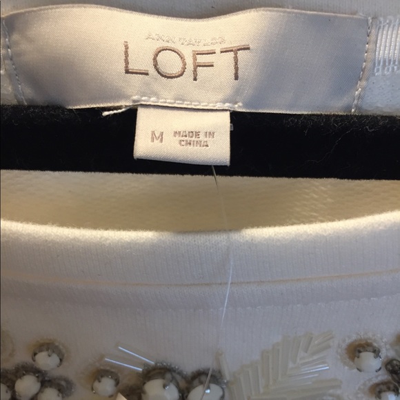 NWT Loft sweatshirt with beading - Picture 4 of 5